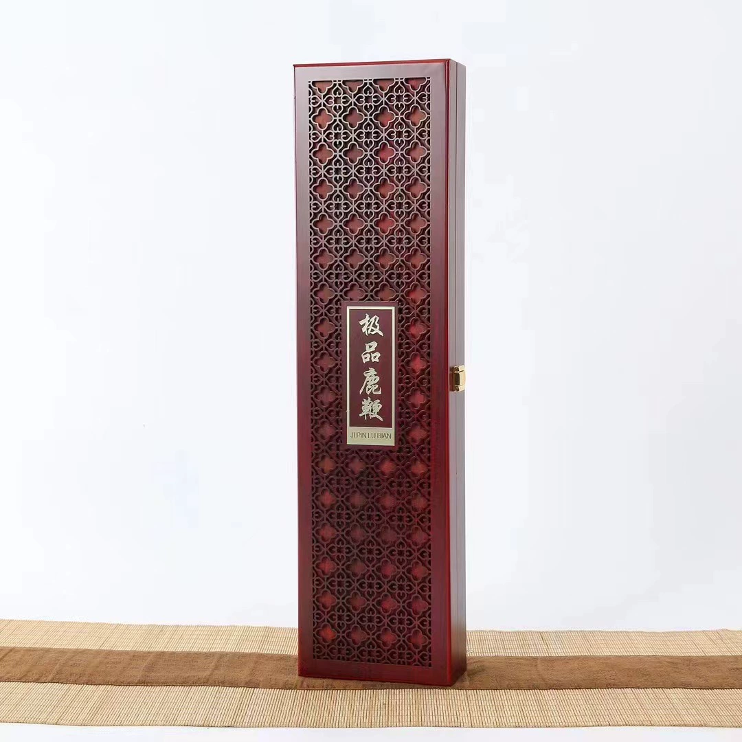 Резная вырезанная упаковочная коробка для цельного кнут оленя, 50 см, деревянная подарочная коробка, пустая коробка 60cm вся подарочная коробка с женьшенем