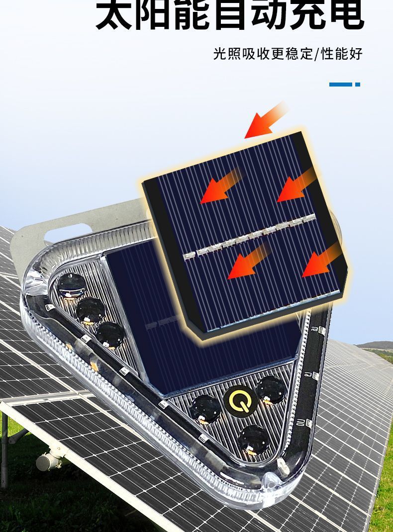 Car Anti-Rear Collision Solar Warning Strobe Light Truck Led Tail Light Strobe Warning Light Solar Warning Light