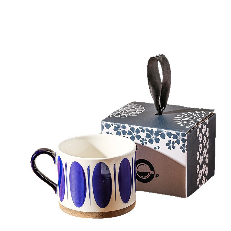 Tazas pintadas a mano retrógradas con mango tazas de marca personales tazas de agua regalos creativos tazas de cerámica café de desayuno regalos