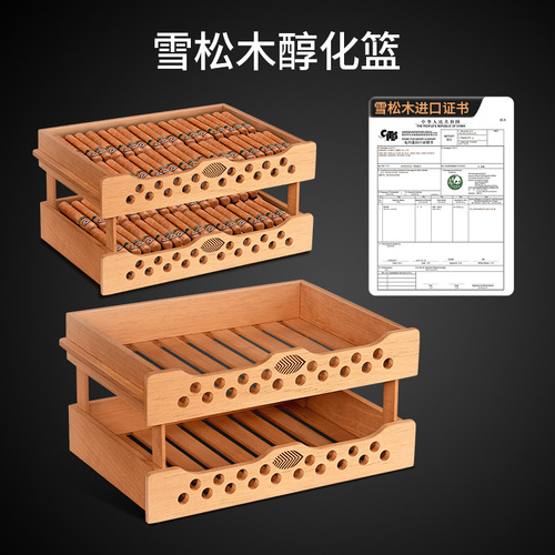 Cedarwood Shelf Smart Mini Compressor Humidifier Cigar Cabinet with Temperature and Humidity Control