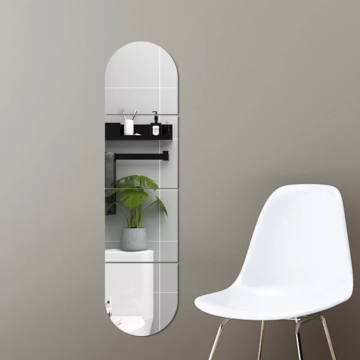 亚克力镜子墙贴自粘试衣镜拼接全身镜面穿衣镜家用卧室装饰软镜子