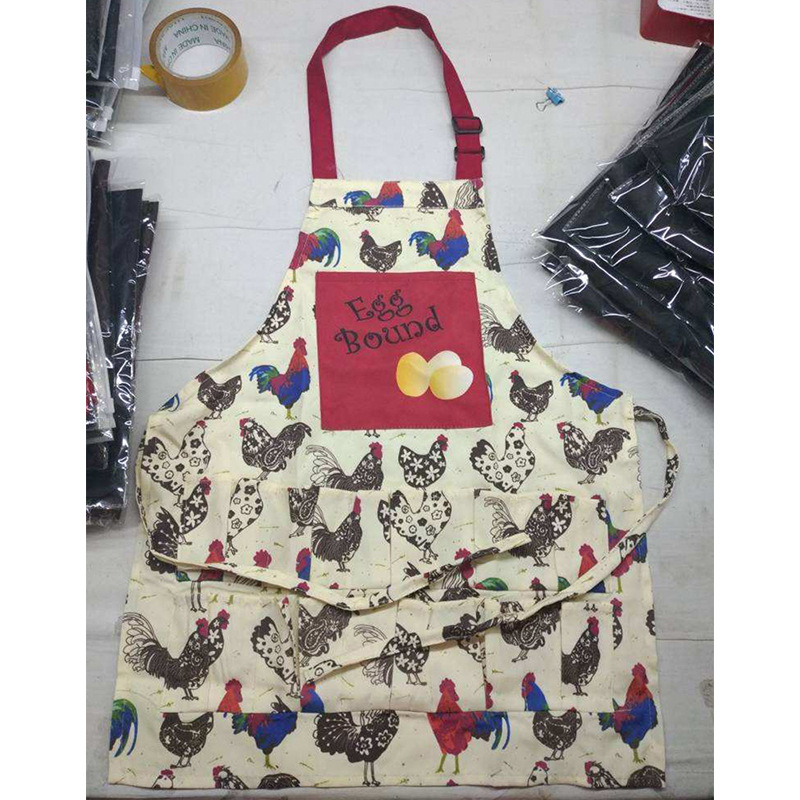 Delantal de lona de comercio exterior para niños adultos colección de medio cuerpo delantal de huevo delantal de medio cuerpo multi-Bolsillo casa al por mayor
