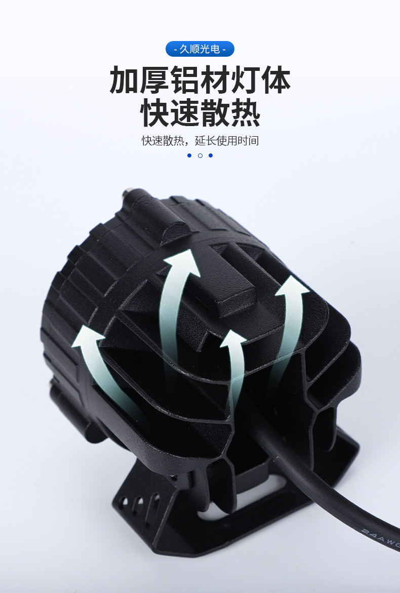 Dual Lens Headlights for Motorcycles and Electric Vehicles, Led External Front Lights, Euro Truck Modification Lights