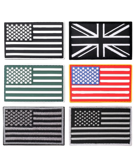 Luggage slogan square American five-star Chinese Velcro color embroidered badge armband patch cloth sticker