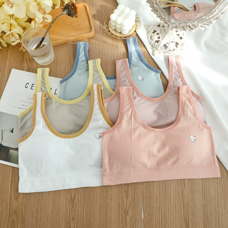 Нижнее белье для девочек Учащиеся средней школы Топ с запахом для груди для детей 13-18 лет Развивающие маленькие жилеты Бюстгальтер для больших детей