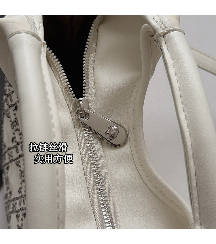 Summer fashion women's versatile hand-held niche crossbody design 2025 simple crossbody bucket bag, new Korean style for commuting Item Picture