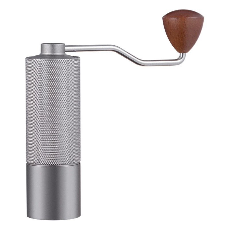 Ручная кофемолка для зерен, портативная кофемолка для эспрессо с ручным приводом, портативная кофемолка с шлифовальным элементом из стали с ЧПУ