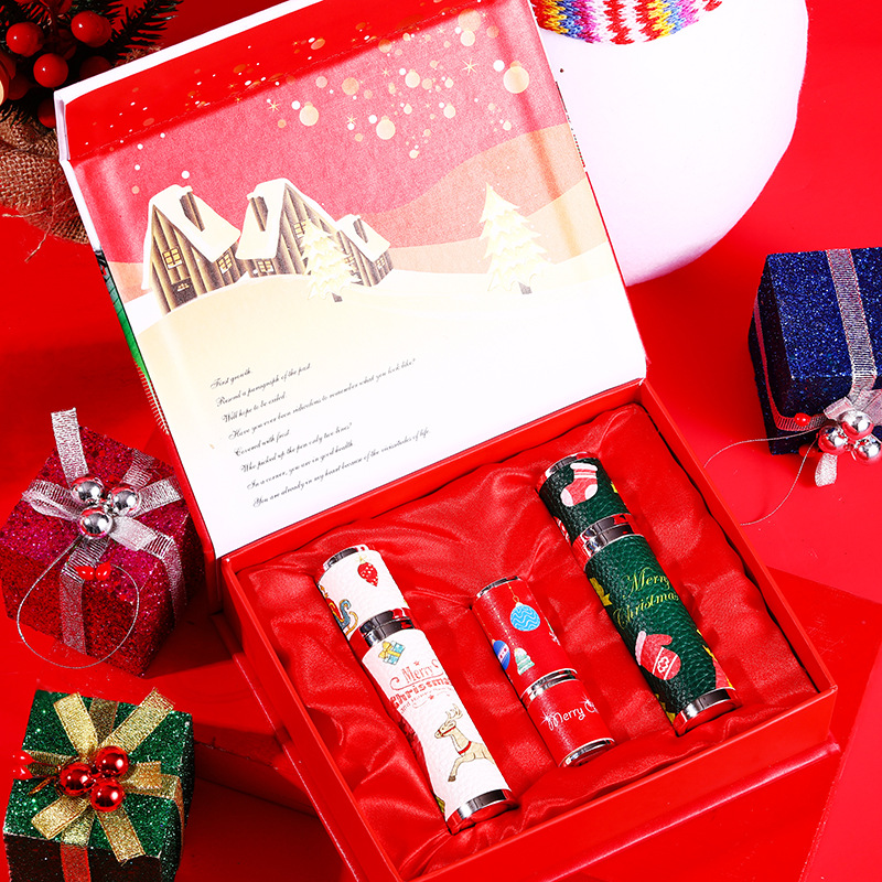 Nouveau noël limité en peau de mouton Net rouge parfum Conatus parfum de noël coffret cadeau léger parfum sculpté rouge à lèvres ensemble_voghion.com