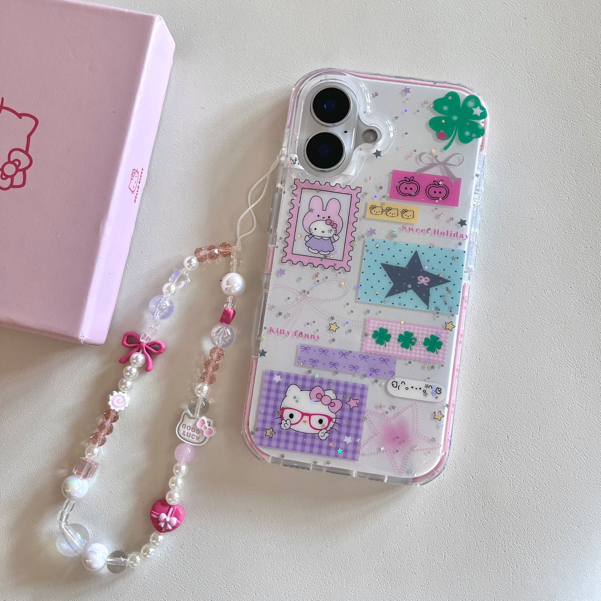 Empalme estrella de trébol de cuatro hojas de nicho para Apple 16ProMax funda para teléfono móvil 15Pro cadena 14/13 nuevo 15PM