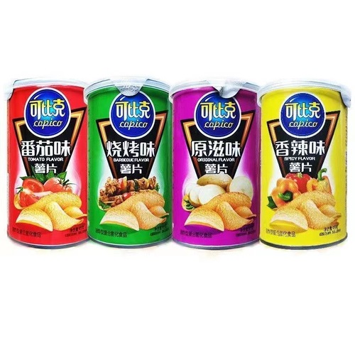 Bulk 45g Canister-Packaged Kettle Brand Tomato-Flavored Potato Chips | Canned Puffed Snack Potato Chips