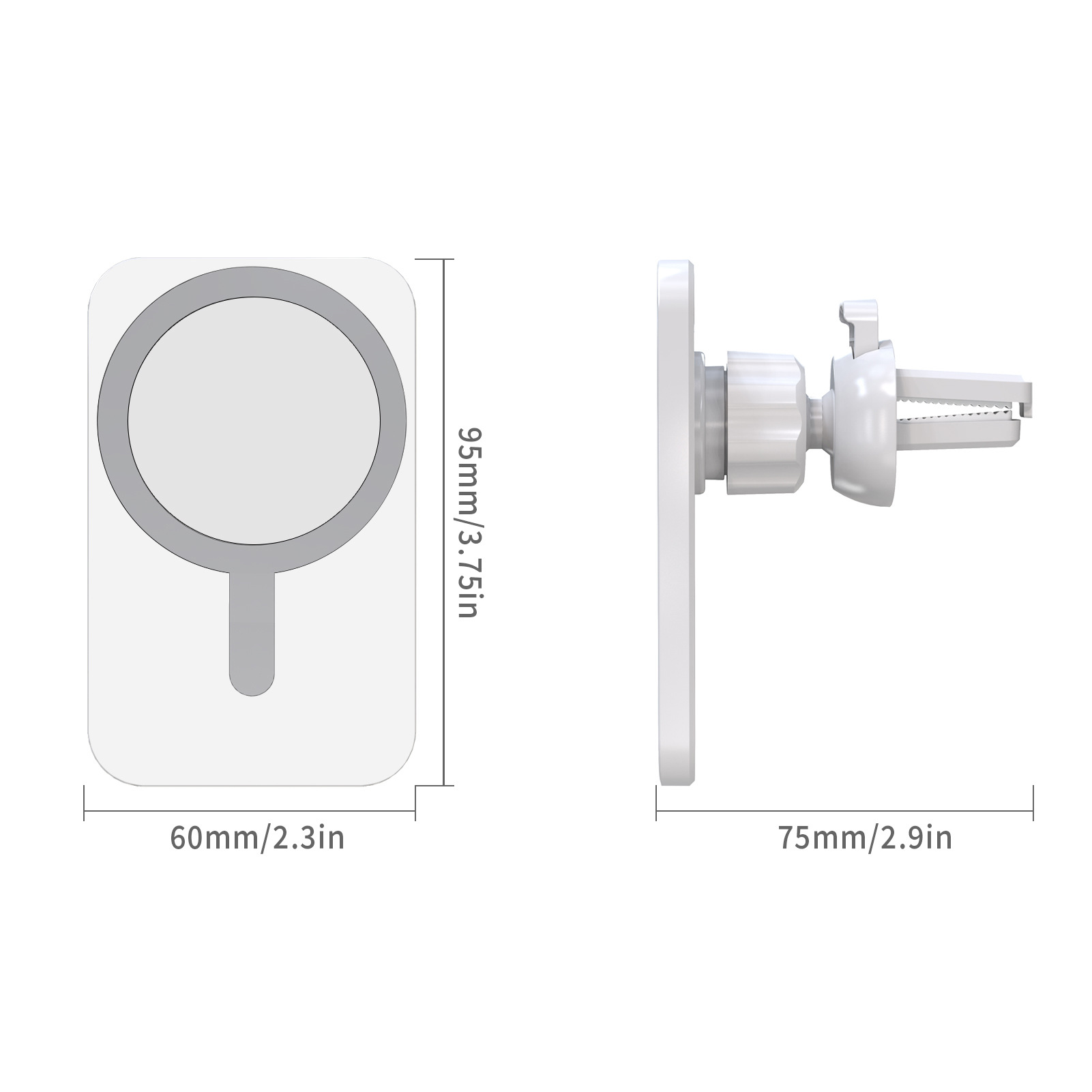 Aplicable iPhone15 imán para automóvil carga inalámbrica 15W coche inteligente carga rápida salida de aire soporte de carga de navegación