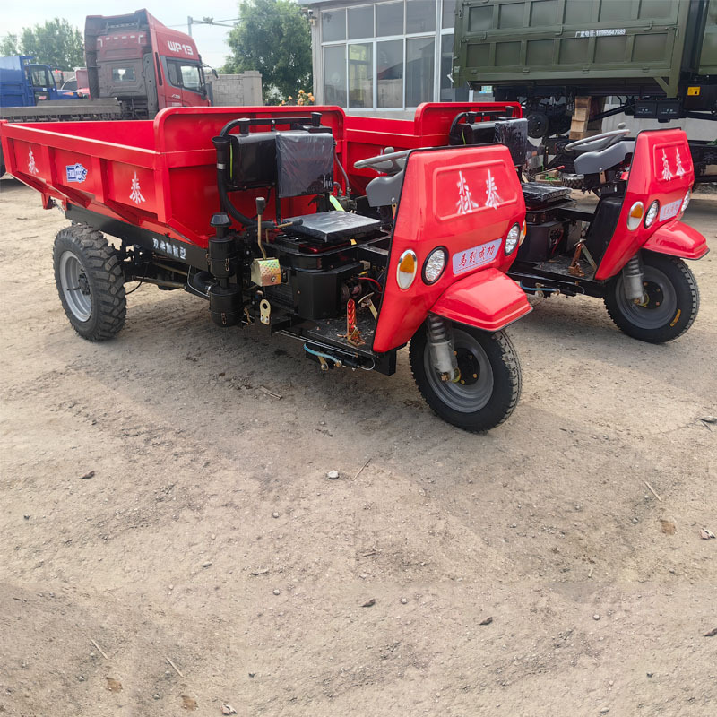 农用柴油三轮车 液压自卸工地三轮车 18马力建筑工程翻斗车