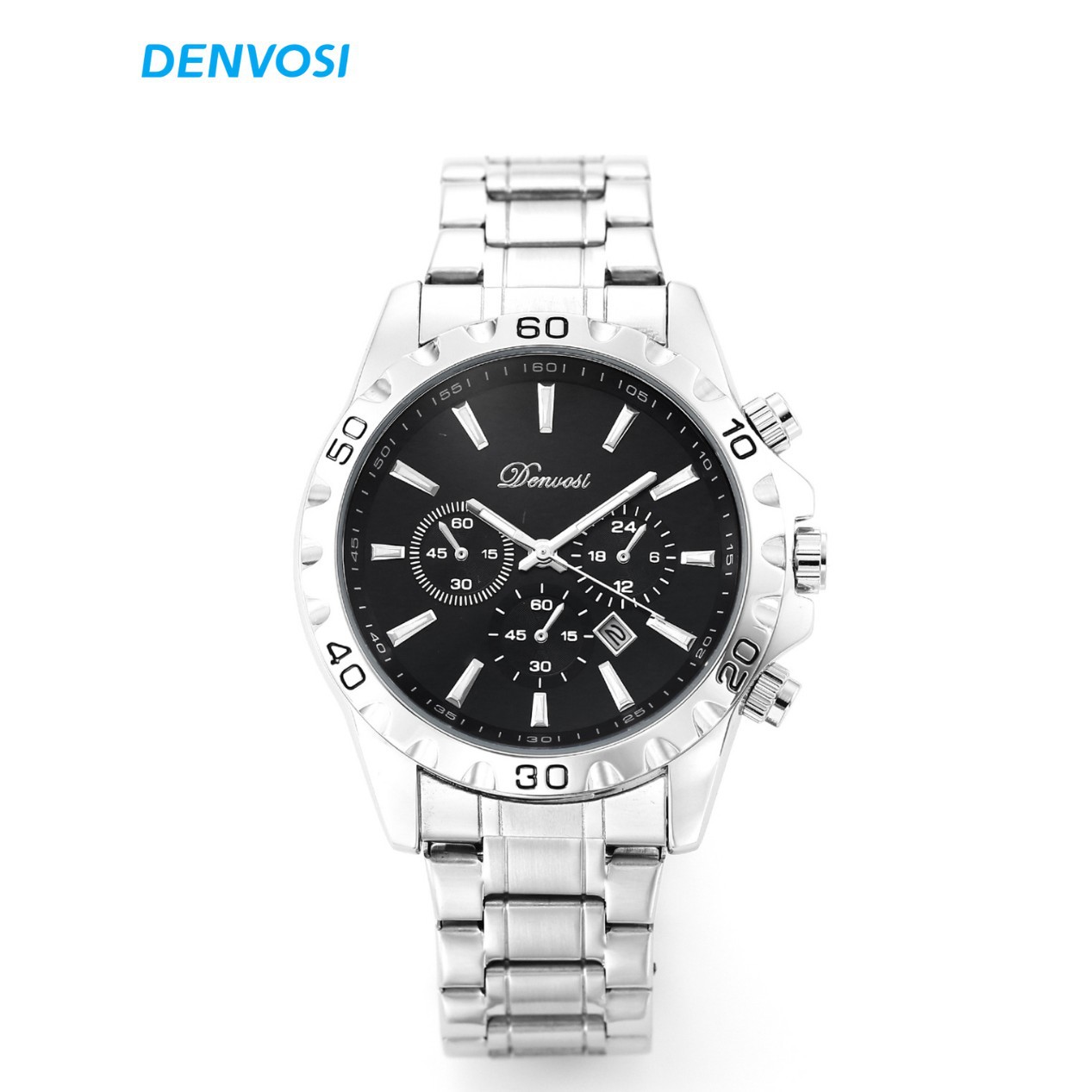 Men's Watch Fashion Trend Large Dial with Calendar Steel Strap Waterproof Quartz Watch Wholesale