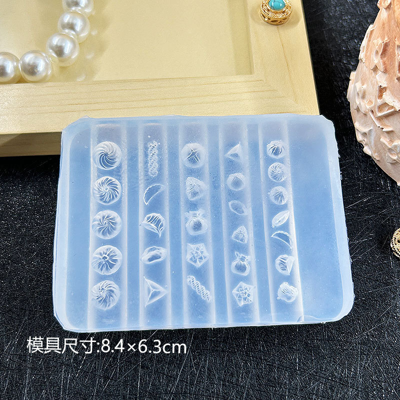 微缩可颂面包甜甜圈造型浮雕美甲装饰 高透模具diy创意雕花胶模|undefined
