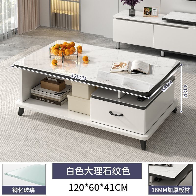 [기본강화유리] 120cm 백색대리석 두꺼운 판