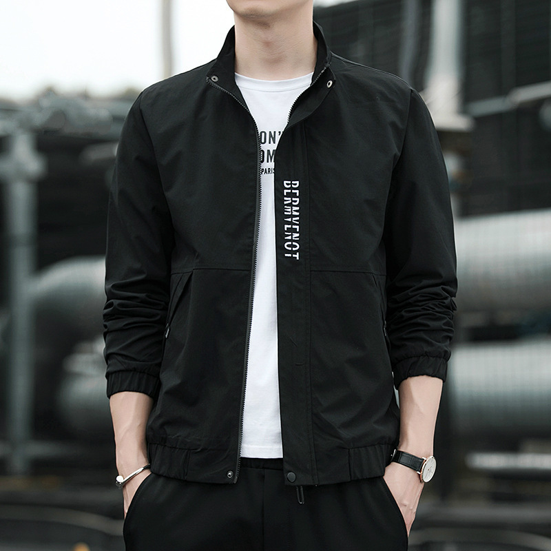 Una chaqueta de cuello para hombres primavera y otoño 2021 nuevo casual coreano chaqueta juvenil chaqueta de moda de hombre