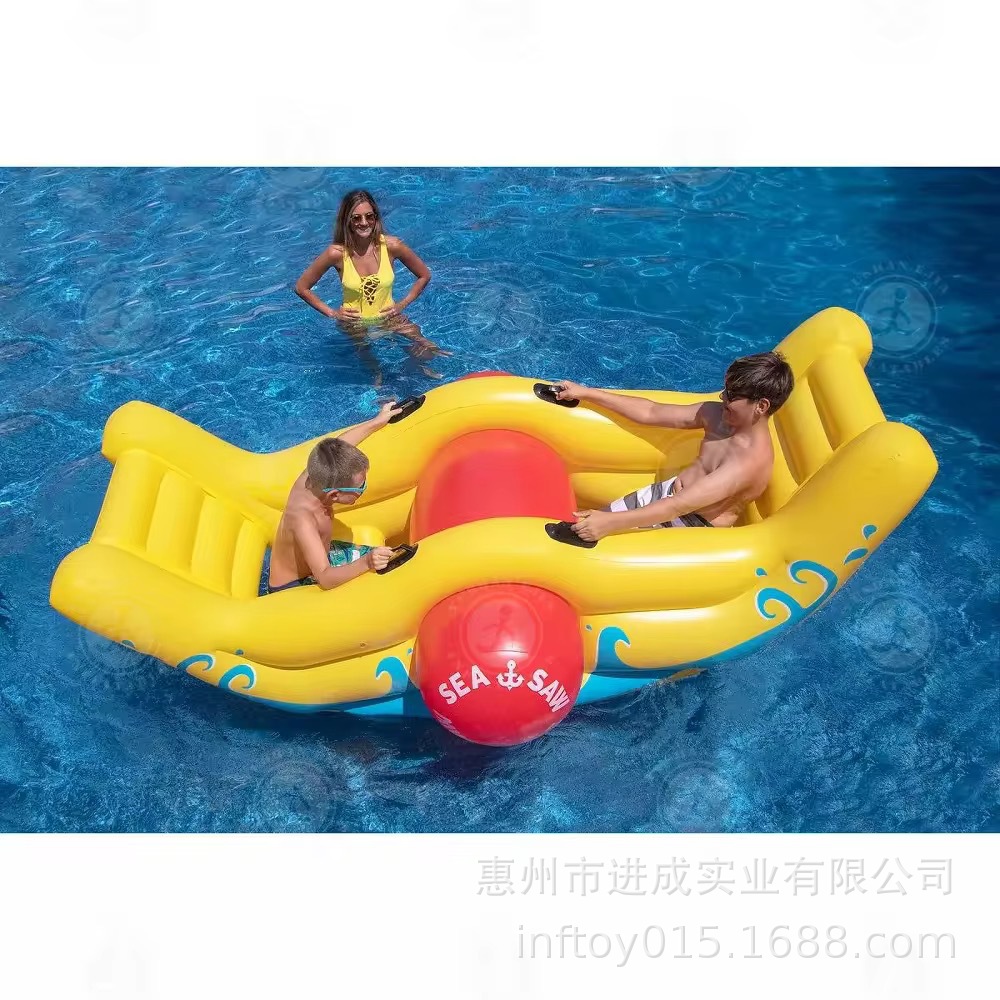 Outdoor Summer Water Games Inflatable Seesaw Floating Row Pvc Swing Car Banana Boat Factory Professional Customization