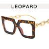 Square chain, trend glasses, European style