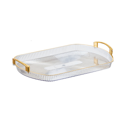 European golden rectangular tray fruit tray tea tray pastry tray cake tray jewelry box tray plate cake stand