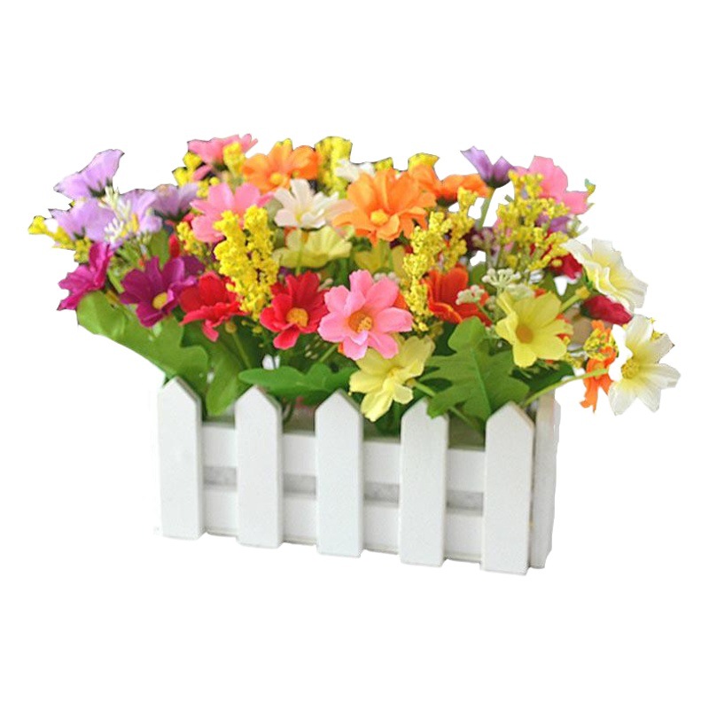 16 valla de madera traje de flor artificial maceta artificial interior sala de estar entrada decoración flores y plantas maceta pequeña planta verde adornos