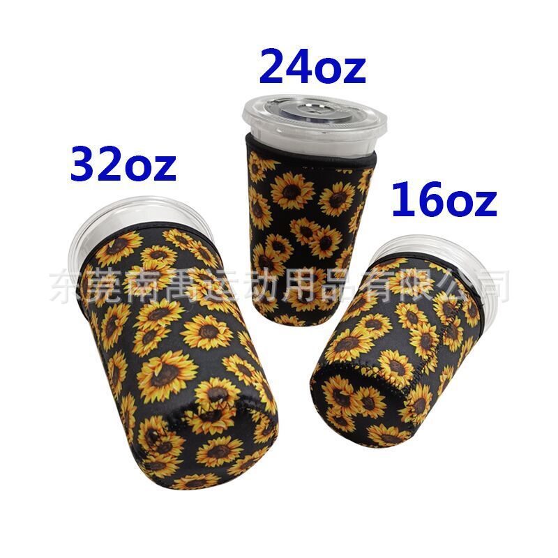 定制潜水料印花冷饮、咖啡杯套厂家直销保温防烫奶茶杯套跨境热卖
