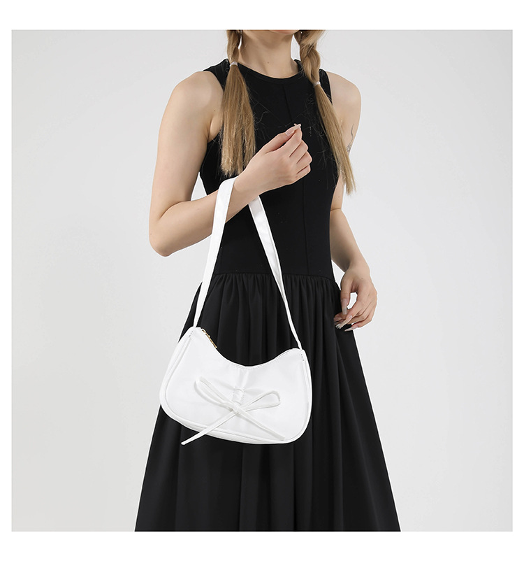 This is a trendy and fashionable single-shoulder crossbody bag with a simple bow design for women's 2024 autumn and winter collection undefined