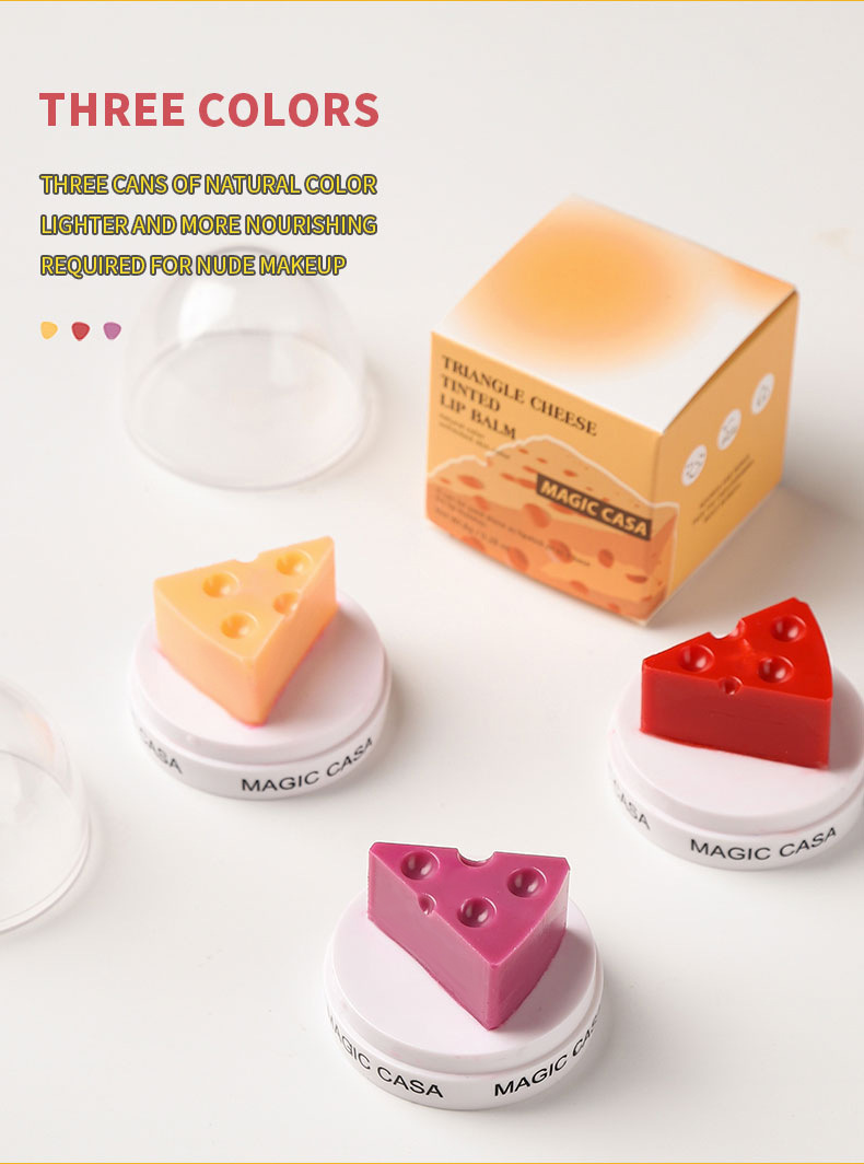 MAGIC CASA thermochromic cheese cheese-shaped lipstick is a transparent lipstick that does not fade easily undefined