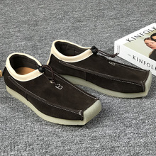 懒人一脚蹬秋季新款豆豆厚底增高乐福鞋休闲百搭男鞋潮流 11131-Z