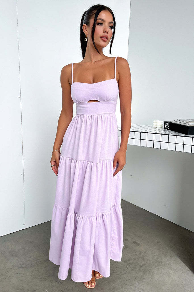 Women's Strap Dress Sexy Strap Ripped Sleeveless Solid Color Maxi Long Dress Holiday Beach Date display picture 6
