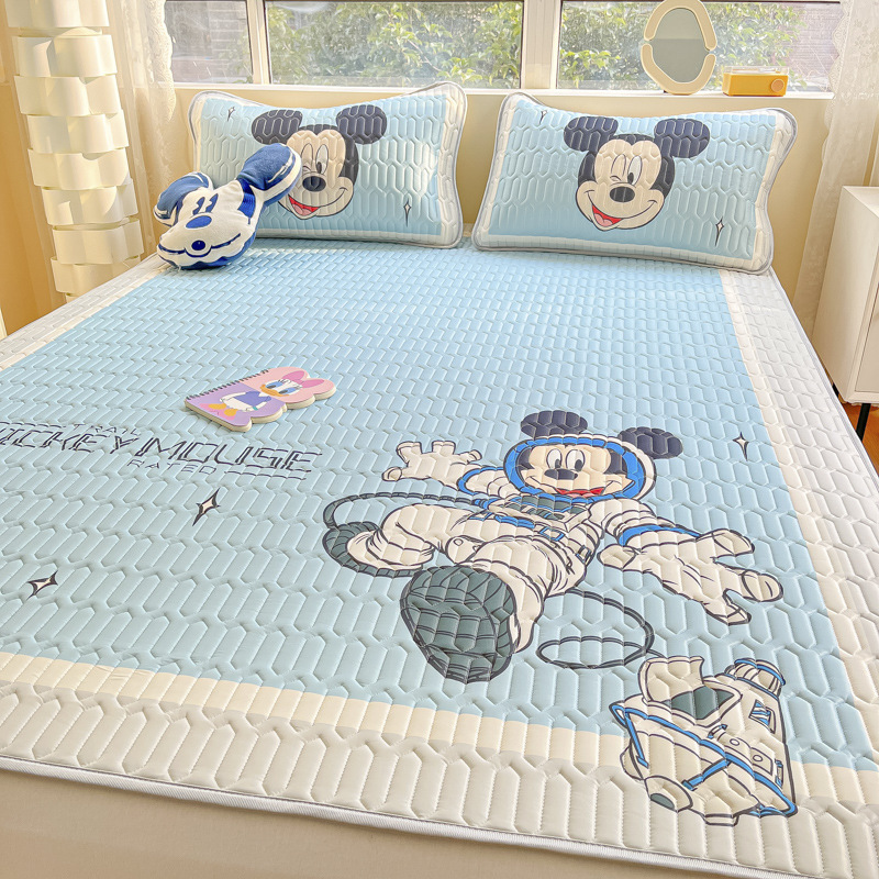 迪土尼大版冷感シルクラテックス凉席三点セットベッド笠金夏冷冷シルクアニメエアコン畳|undefined