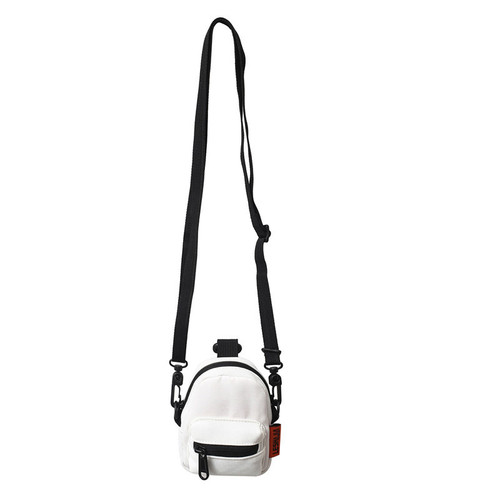 Mini halter bag, solid color coin card holder, headphone bag, hip-hop personality small shoulder bag, key crossbody bag, men's trendy small bag
