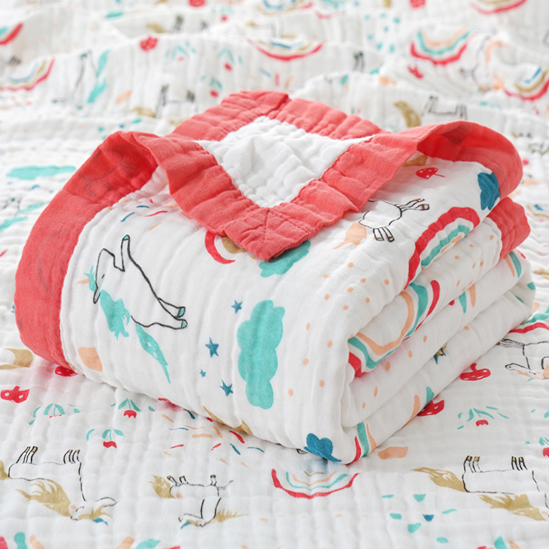 Children's A-class gauze bath towels, pure cotton, newborn cover blanket, bath towel, six-layer swaddling blanket, factory wholesale