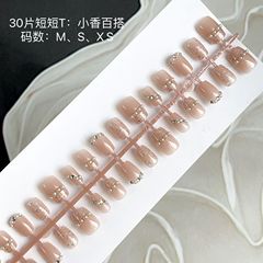 30片手工穿戴甲小香百搭新款可分3個碼數可拆卸成品甲片