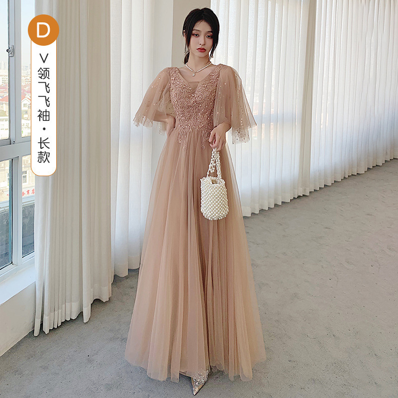 伴娘服2025新款秋冬小个子仙气姐妹团礼服裙高级感宴会主持晚礼服|undefined