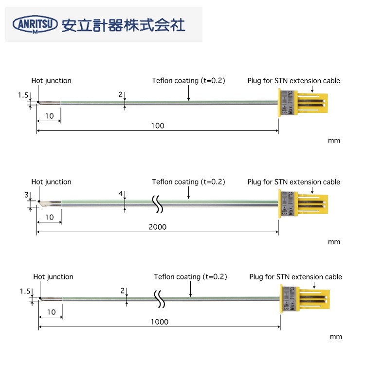 日本安立计器 STN系列贴片可更换型温度传感器 STN-12K/E-015
