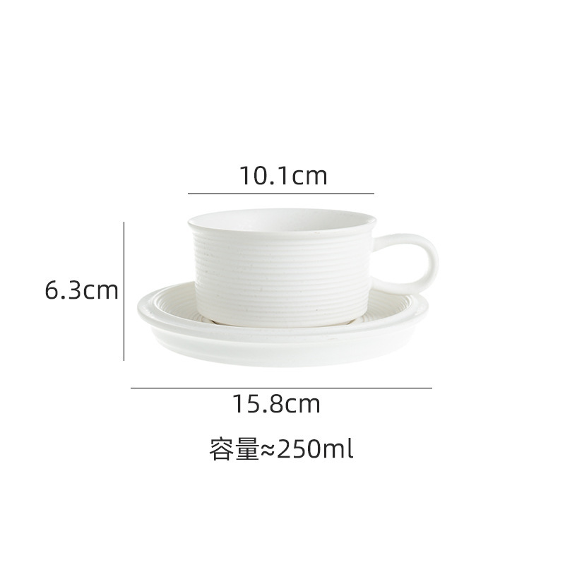 シンプルな陶磁器の白黒食器と食器のセットの家庭用ご飯と食器の魚の皿の大きいスープの碗のコーヒーカップは皿をつけます。|undefined