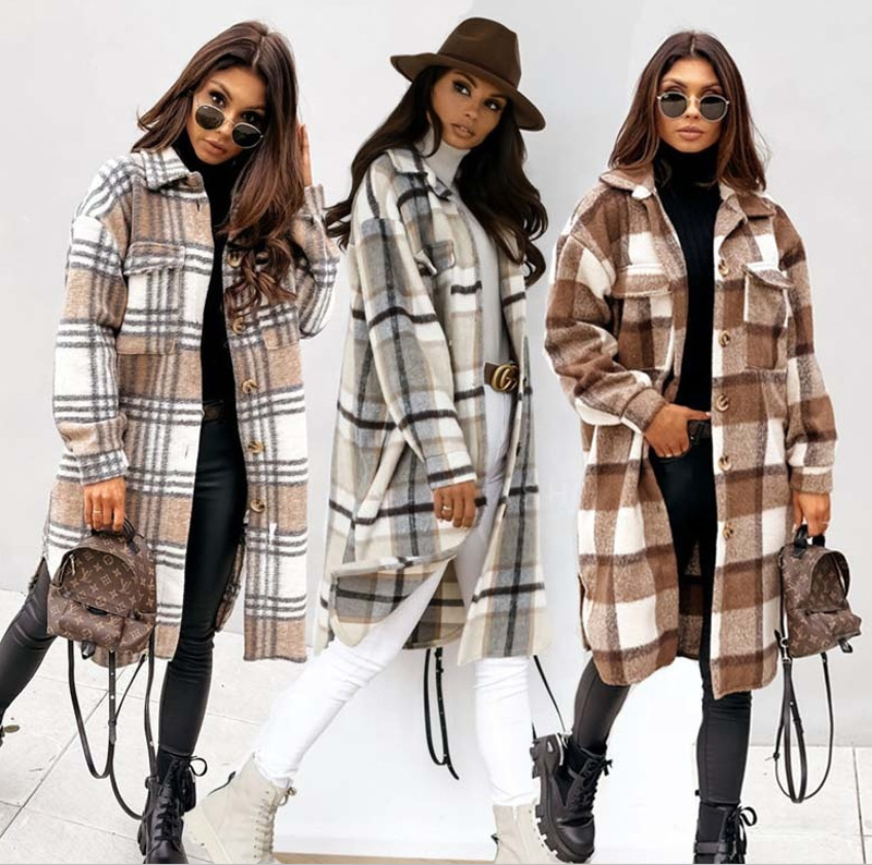 Foreign Trade Clothing Customization, Oem Women's Clothing Processing, Plaid Jacket Factory, Small Batch Production with Provided Drawings and Samples Foreign Trade Clothing Customization, Oem Women's Clothing Processing, Plaid Jacket Factory, Small Batch Production with Provided Drawings and Samples
