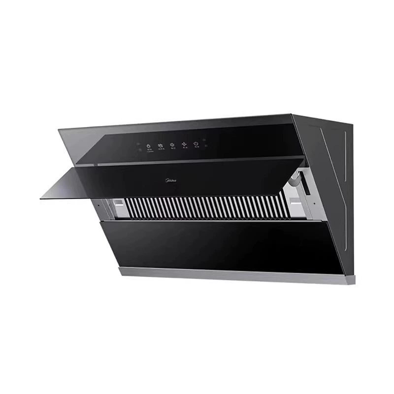 Midea range hood side suction large suction household large air volume smart dry cleaning wave wave intelligent control first level energy efficiency