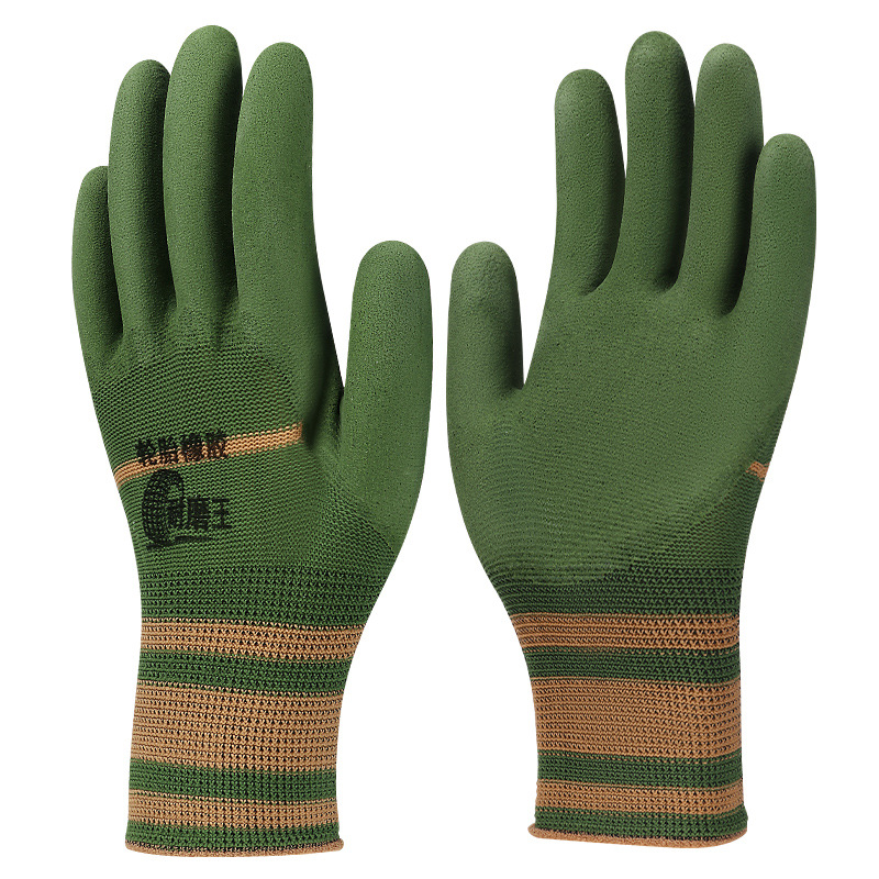Guantes de protección laboral para trabajos en obras de construcción, resistentes al desgaste, antideslizantes, de caucho de nitrilo, resistentes al aceite, guantes de protección transpirables para trabajos de protección laboral.