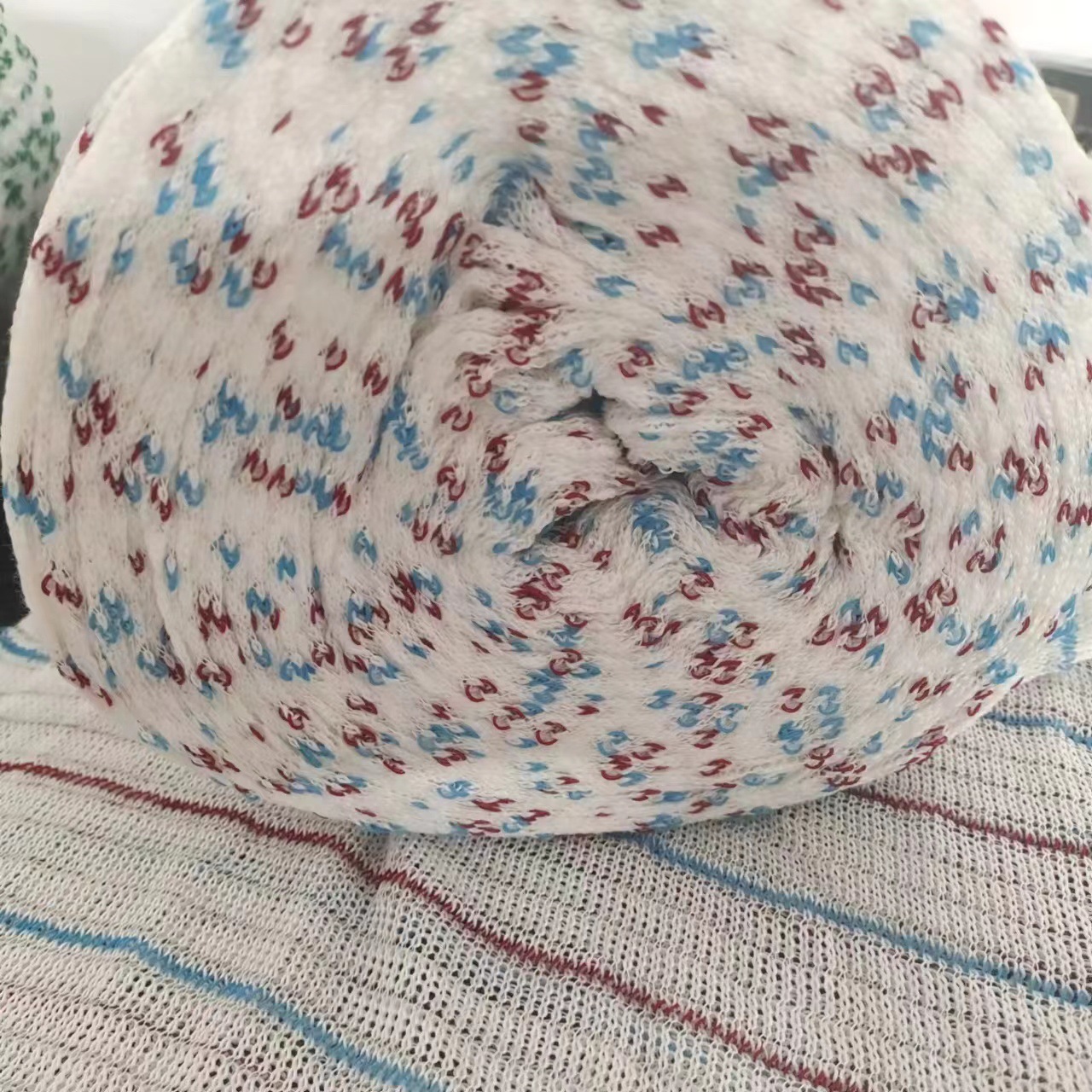 色织条纹清洁布  圆筒涤棉清洁布  圆筒无缝包装网袋 色织清洁布