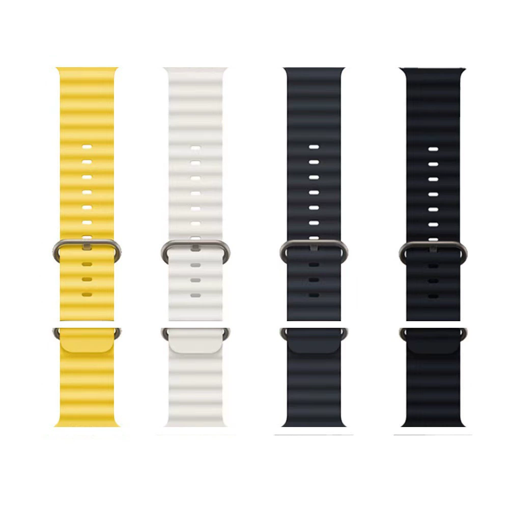 Подходящий к фруктовому двойному пряжке морской ремешок для Apple Watch 89 ультра силикон S10 завязка iWatch765