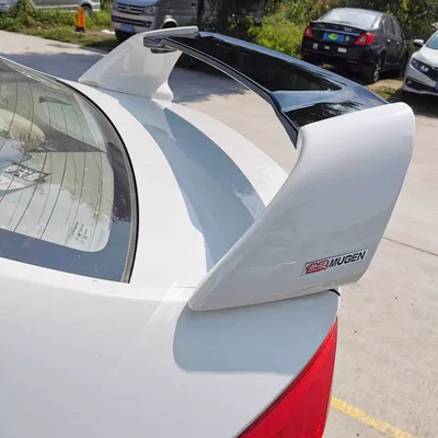 Motorcycle tail Rear Wing, 8Th and 9.5Th - honda-civic2008-2015-fd2-three-section-style-white-on-both-sides-and-black-in-the-middle-delivered-with-metal-label