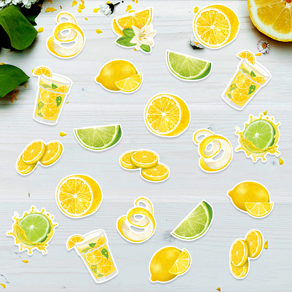 Transfronterizos Hawaian fiesta decoración de escritorio tema de fruta fiesta de cumpleaños de verano limón trozos de papel