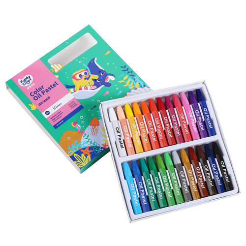 Kittykale Children's 12/24 Color Hexagonal Oil Pastels Kindergarten Wax Crayons for Toddlers Drawing and Coloring Supplies for Training Institutions