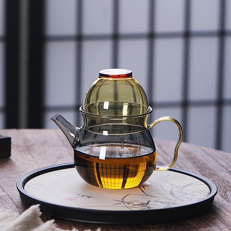 高硼硅玻璃茶壶耐高温透明玻璃茶壶尊享壶套装家用功夫茶具套装
