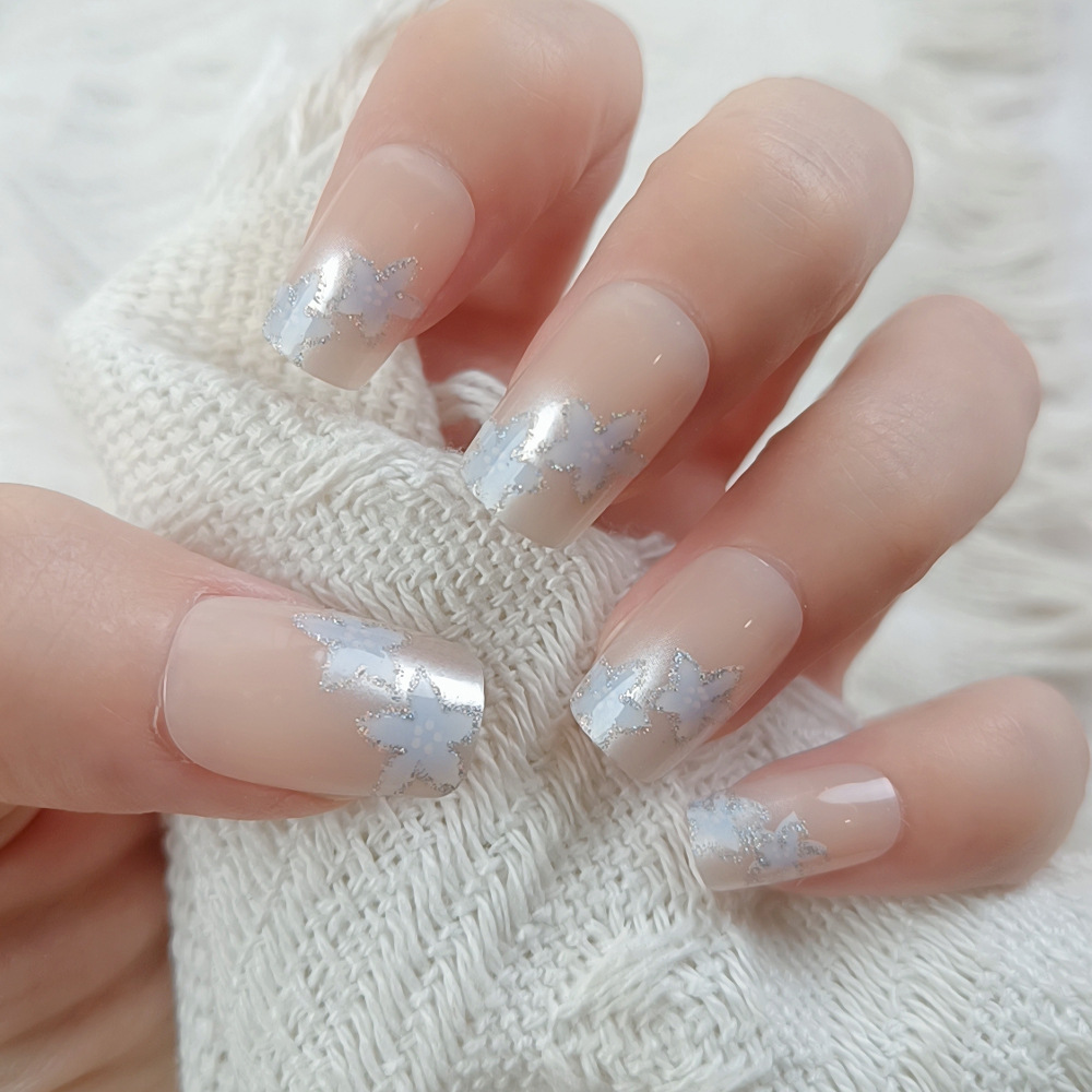 Ventas nacionales de goma de respaldo desmontable de uñas 24 piezas de parche de uñas falsas de alta sensación de uñas al por mayor productos terminados