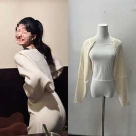 长期现货2025秋冬赵露思同款法式开衫女披肩外搭罩衫针织上衣外套