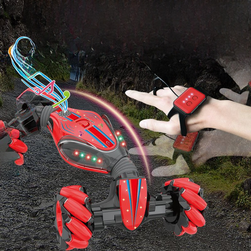 Cross-border gesture remote control trick electric twist and turn car with lighting and music transforming drifting car remote control off-road climbing car
