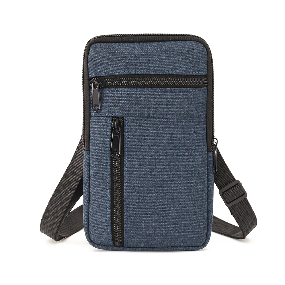 New multifunctional phone bag, Oxford cloth waist bag, belt-worn men's vertical waist bag, crossbody bag, outdoor wholesale