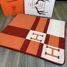 微商网红直播H飞行毛毯拼色空调盖毯小时代同款保暖加厚ins亚马逊